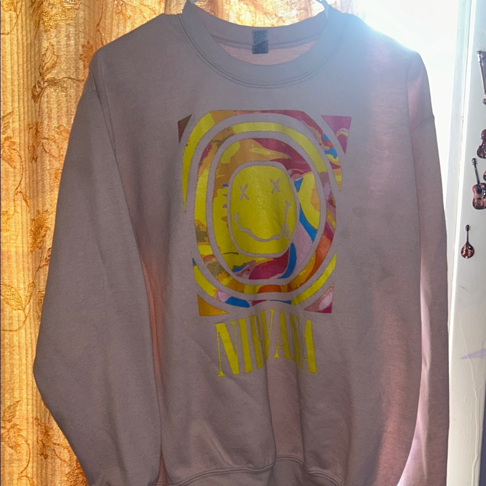 NIRVANA Multicolor Graphic Crewneck Sweater